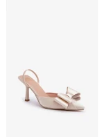 Dámské lodičky na jehlovém podpatku SQC-118 / 204794 Zlatá - GIVANA