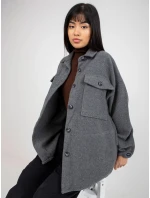 Dámská kabátová košile DN KS 4005.99P Tmavě šedá - FPrice Dámská kabátová košile DN KS 4005.99P Tmavě šedá - FPrice