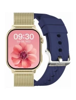 Dámské chytré hodinky GRAVITY GT15-11 Navy Blue Silicone Strap + zlatý náramek Dámské chytré hodinky GRAVITY GT15-11 Navy Blue Silicone Strap + zlatý náramek