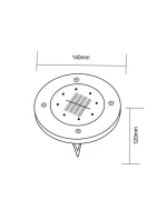 SOLÁRNÍ LAMPA 8 LED SMD PRO PROLOMENÍ KPL.4PCS