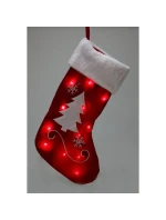 VÁNOČNÍ DÁREK PONOŽKA VELKÁ 41CM 12LED VÁNOČNÍ STROMEK