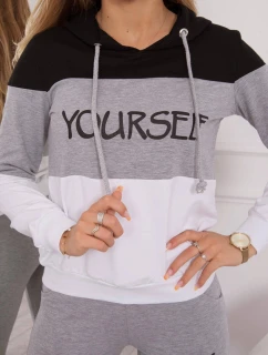 Sada s potiskem Sama černá+šedá