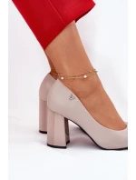 Elegantní Lodičky Na Podpatku Vinceza 62220 Šedé