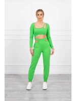 Sada s blůzou top zelená neonová Sada s blůzou top zelená neonová