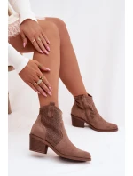 Boty na podpatku model 224429 Step in style Boty na podpatku model 224429 Step in style