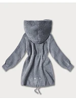 Šedá vlněná bunda z alpaky (W017#)