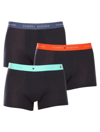 Pánské boxerky Tommy Hilfiger 3-Pack tmavě modrá bavlna Pánské boxerky Tommy Hilfiger 3-Pack tmavě modrá bavlna