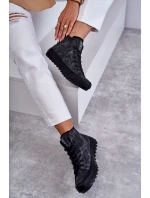 Dámské Tenisky Big Star Vysoké Zateplené Černé GG274069