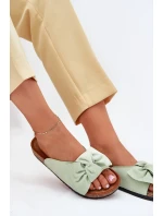 Dámské Sandály Na Korekové Podešvi S Mašlí Mátové Seressa