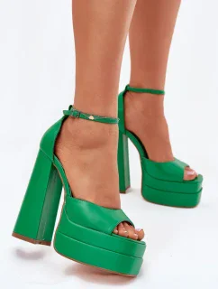 Sandály na podpatku model 213911 Step in style