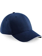 Beechfield B 20 6 panelová sandwich kšiltovka "Athleisure" 53.0020 french navy/white