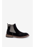 Pánské kotníkové boty Chelsea OO174154 Černá - Big Star Pánské kotníkové boty Chelsea OO174154 Černá - Big Star