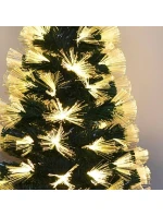 DEKORATIVNÍ VÁNOČNÍ STROMEK Z OPTICKÝCH VLÁKEN TEPLÁ BÍLÁ 120CM