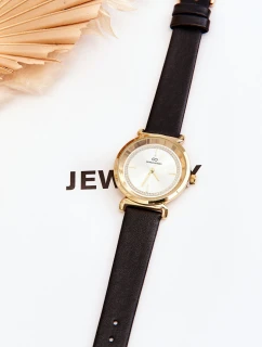 Dámské kožené hodinky Giorgio&Dario Classic Černá