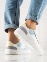 Módní  tenisky dámské bílé bez podpatku