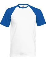 Fruit of the Loom Baseball T Raglánové tričko 16.1026 white/royal blue Fruit of the Loom Baseball T Raglánové tričko 16.1026 white/royal blue