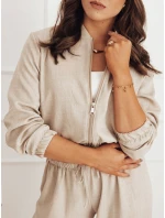 Dámská bunda bomber MADDIE camel FashionStreet RY2319 Dámská bunda bomber MADDIE camel FashionStreet RY2319
