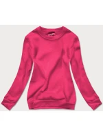 Růžová dámská tepláková mikina se stahovacími lemy (w01-19)