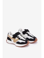 Dětské tenisky na suchý zip bílou-černé Tezzu