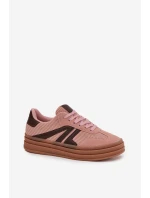 Sametové dámské tenisky na platformě Růžové Skye