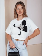 Dámské tričko se zdobením PEARLI bílé FashionStreet RY2718