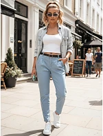Dámské kalhoty chinos s páskem MODELA modré FashionStreet UY2567 Dámské kalhoty chinos s páskem MODELA modré FashionStreet UY2567