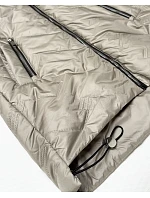 Dámská lehká prošívaná bunda s kapucí Goodlookin beige (B8588-12)