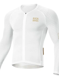 Rockbros YDCX008 Cyklistický dres s dlouhým rukávem Diamond velikost M - bílý