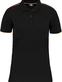 WK WK 271 Dámské pracovní piqué polo "Day-to-Day" 20.W271 black/orange