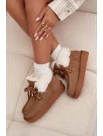 Dámské sněhule D.Franklin z přírodního semiše – camel