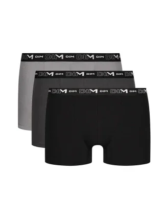 Pánské boxerky 3 ks DIM COTTON STRETCH BOXER 3x - DIM - černá
