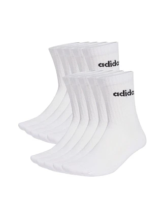 Adidas Cushioned Linear Crew ponožky 10 párů bílé KF9091