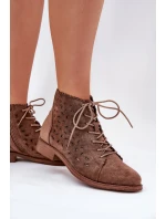 Nízké Boty S Vzorováním S.Barski HY51-185 Hnědé