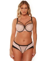 Dámská podprsenka BS0 1240 Leonia Béžová s černou - Gaia Dámská podprsenka BS0 1240 Leonia Béžová s černou - Gaia