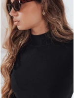 Dámský svetr s polovičním rolákem TARLENA black FashionStreet MY2483