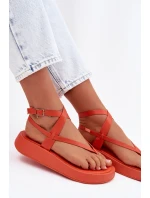 Dámské žabky na platformě oranžové Gelira