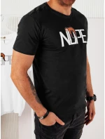 Pánské tričko s potiskem černé FashionStreet RX5359