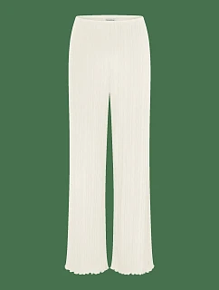 Versatile Rib Straight Trousers - Silk White - TRIUMPH Silk White - TRIUMPH
