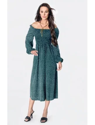 Dámské puntíkované šaty ve španělském stylu v mořské barvě s dlouhými rukávy Ann Gissy (DLY016) Dámské puntíkované šaty ve španělském stylu v mořské barvě s dlouhými rukávy Ann Gissy (DLY016)