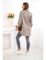 Bavlněná mušelínová košile Plus Size fango