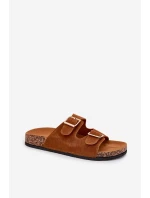 Dámské Pantofle Se Zlatými Přezkami A Prošíváním Camel Lunera