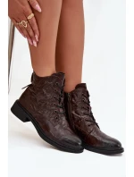 Dámské boty z přírodní kůže vyhřívané Artiker 57C1005 čokoládové