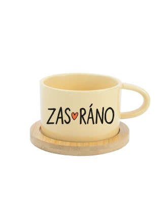 ZAS_RÁNO - žlutý hrníček makronka 200 ml