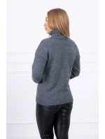 Svetr s rolákem S2020-16 tmavě šedý - Kesi Svetr s rolákem S2020-16 tmavě šedý - Kesi