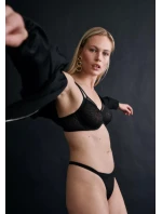 Dámská tanga Triumph Signature Sheer String - BLACK - černé 0004 - TRIUMPH