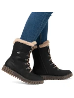 Rieker W Y3424-00 RKR745 boty s umělou kožešinou