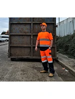 Yoko HVJ 400 Hi-Vis Tričko 79.J400 hi vis orange/navy
