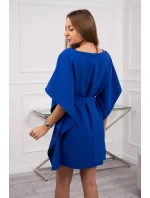 Nadměrné chrpově modré netopýří šaty