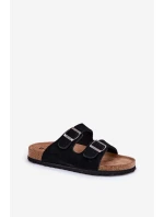 Semišové Dámské Sandały S Přezkami Big Star RR274A390 Černé