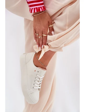 Dámské tenisky na platformě Big Star – světle béžové Dámské tenisky na platformě Big Star – světle béžové